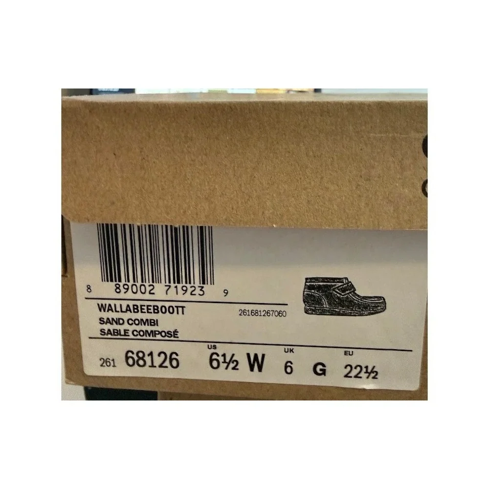 Clarks‎ Originals Wallabee Boot Toddler 6.5W Sand Combi Suede Teal 261681267060